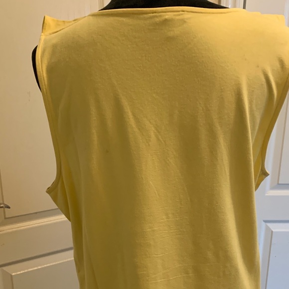 Talbots Light Yellow Ruffle Tank Top - Picture 3 of 7